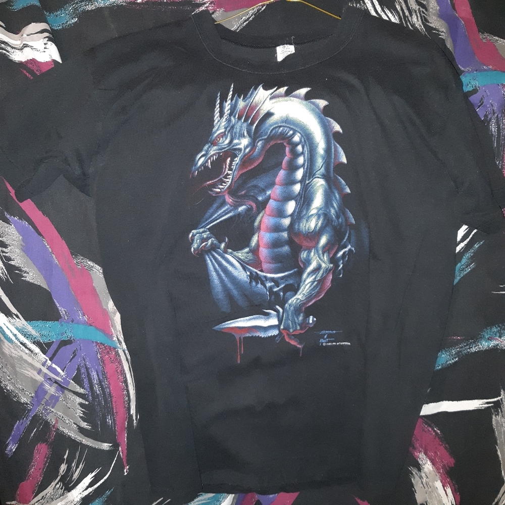 RARE vintage albert & Armstrong dragon tee XL(46)